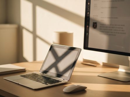 책상 위에 펼쳐진 금융 서류와 계산기, 파란색 볼펜이 놓인 모습