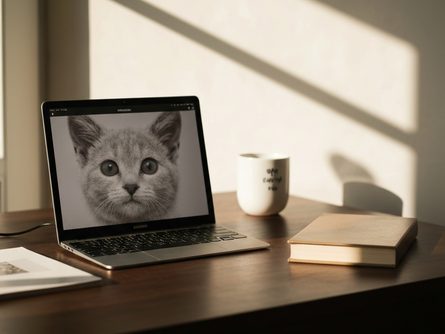 나무 책상 위에 펼쳐진 노트와 계산기, 색깔별로 구분된 포스트잇과 펜