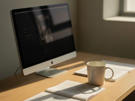 책상 위에 놓인 부동산 투자 서적 여러 권, 계산기, 법률 서류 파일