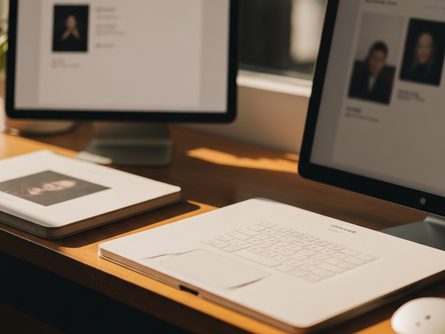 손으로 잡은 계산기와 대출 서류 클로즈업, 흐릿한 사무실 배경