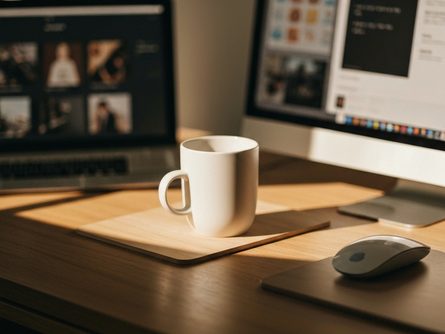 손으로 잡은 연금 서류와 계산기 클로즈업, 흐릿한 사무실 배경