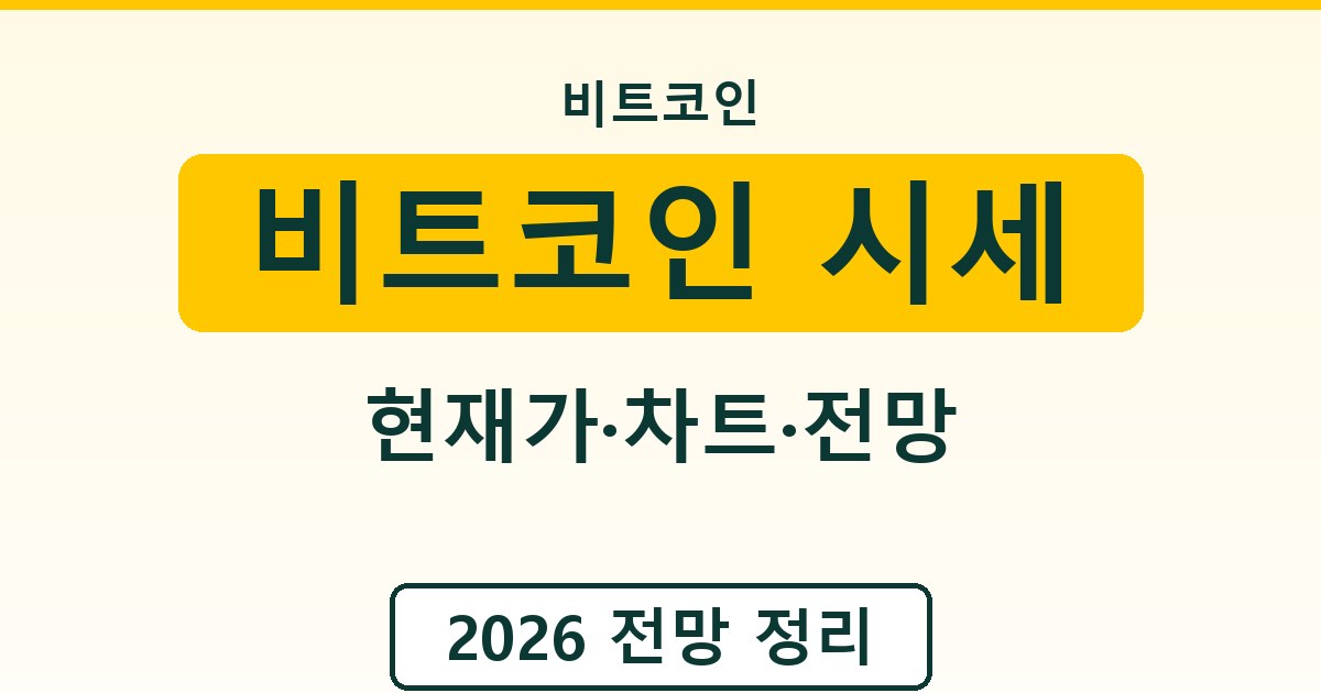비트코인 시세 - 현재가·차트·전망 정리